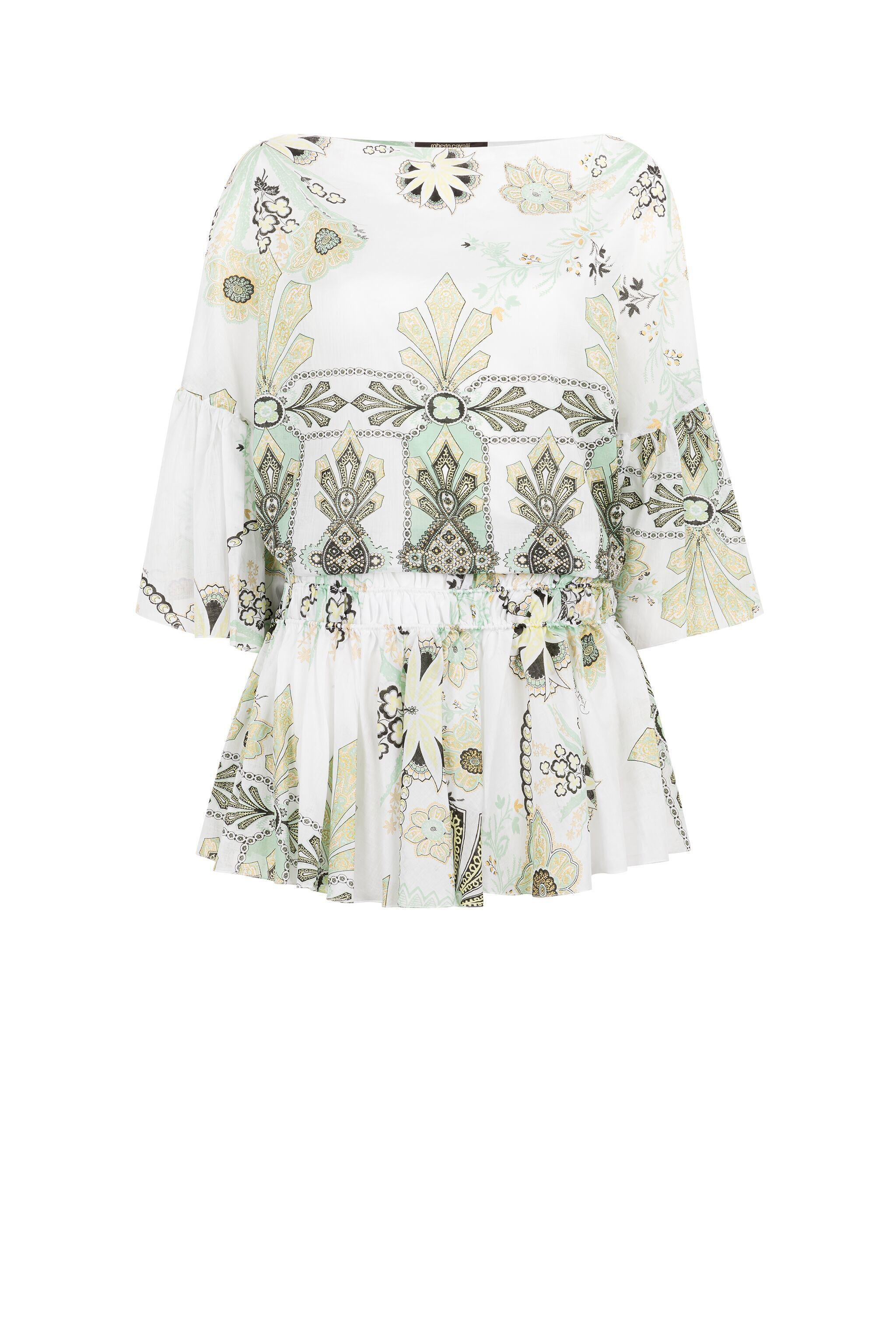 RC Abstract-Print Cotton Mini Dress MENTA 3TT107-WN021