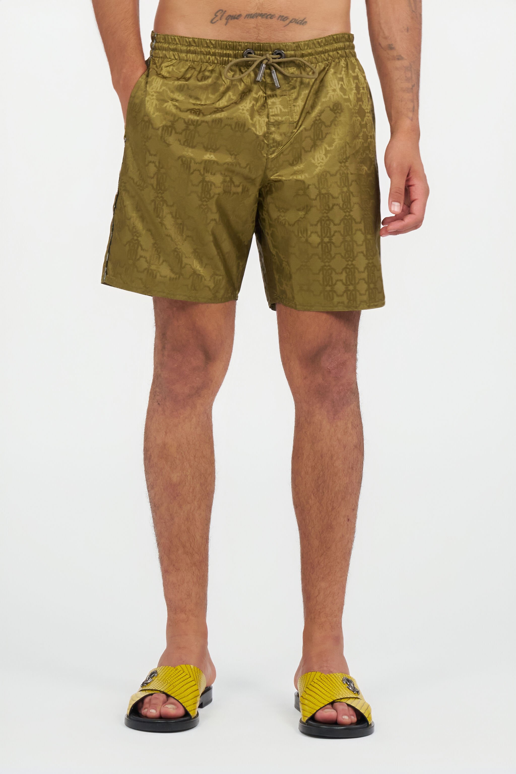 RC Short de Baño Estampado Monogram RC GREEN OLIVE QOH00A-DJ005