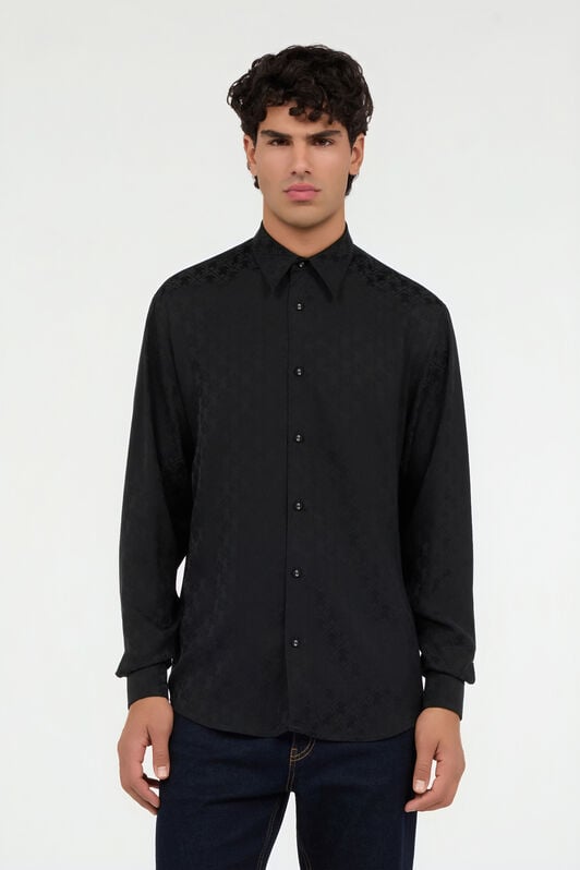 RC Hemd mit Monogramm Mirror Snake Allover BLACK VRT711-RK010