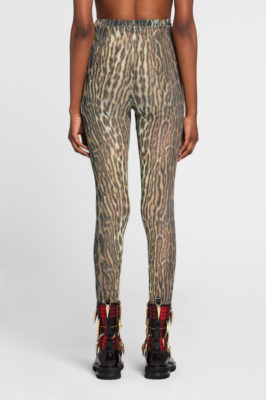 RC Ocelot-Print Sheer Leggings NATURALE/NATURALE PKT25J-RSE37