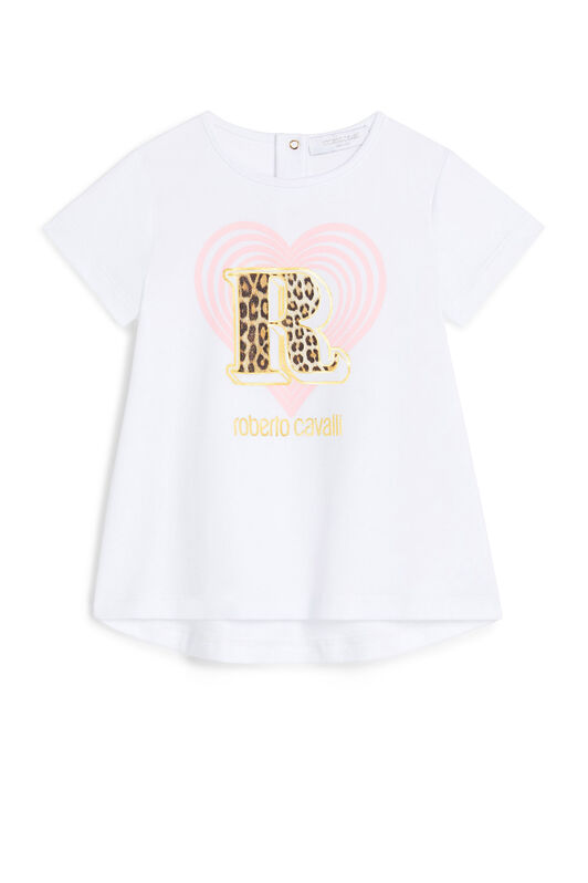JU T-shirt imprimé Cavalli Mania Heart JU T-shirt imprimé Cavalli Mania Heart WHITE MJT643-JV025