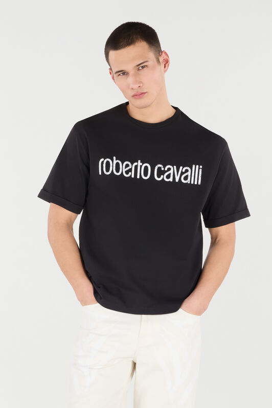 RC T-Shirt With Used Logo Black POT62A-JD060