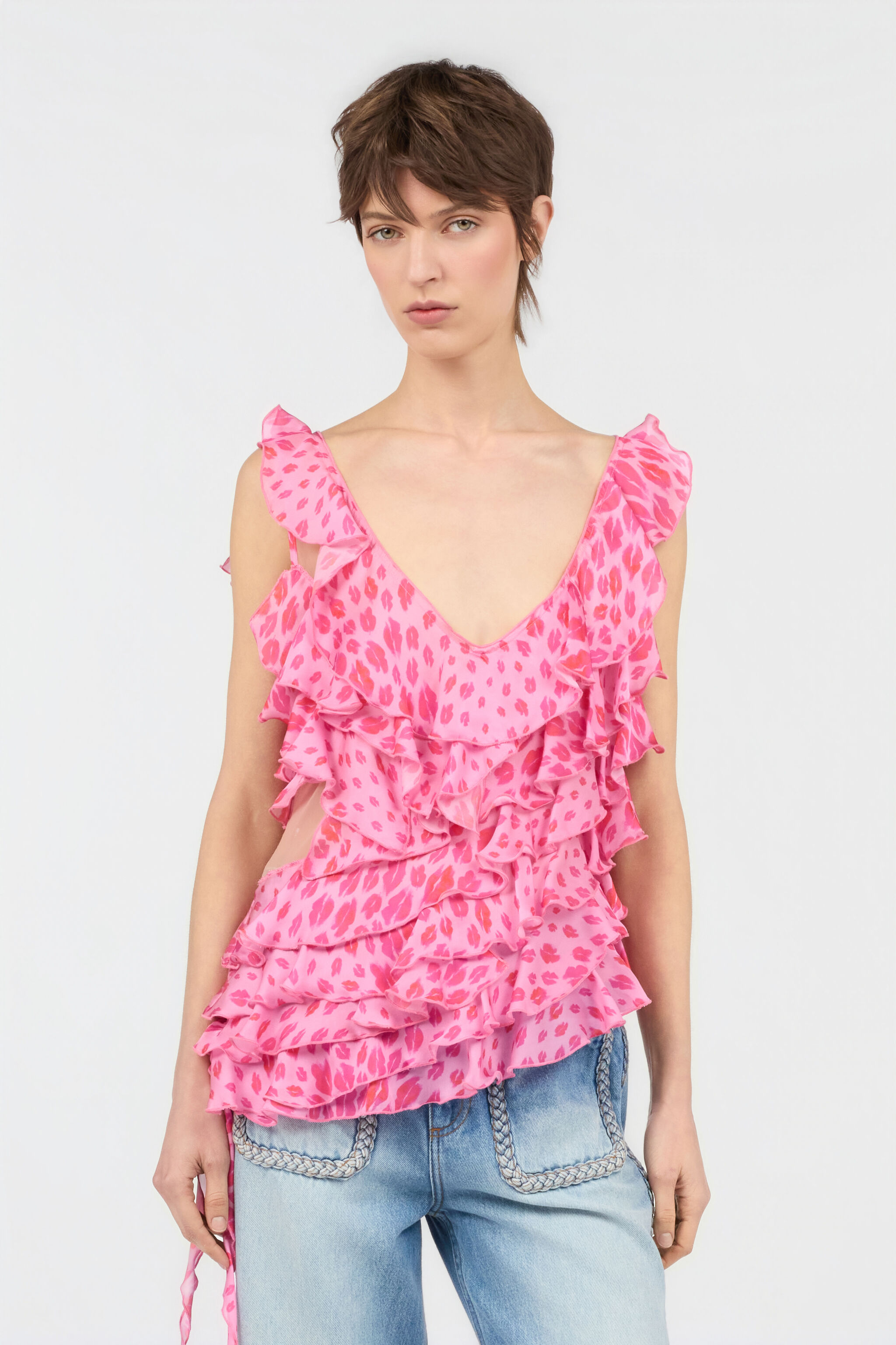 JC Top Stampa The Jaguar Kiss CARNATION WFT262-WF660