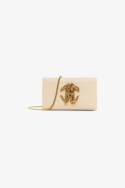RC Shoulder bag with Monogram Mirror Snake Ivory SKB112-PZ172
