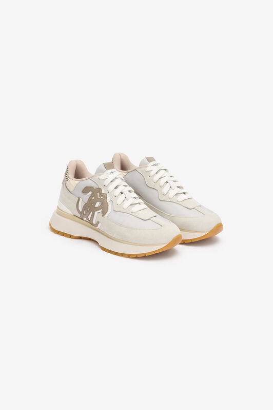 RC Sneakers Avec Dos Contrastant Et Monogramme Mirror Snake Blanc UKS032-PZM01