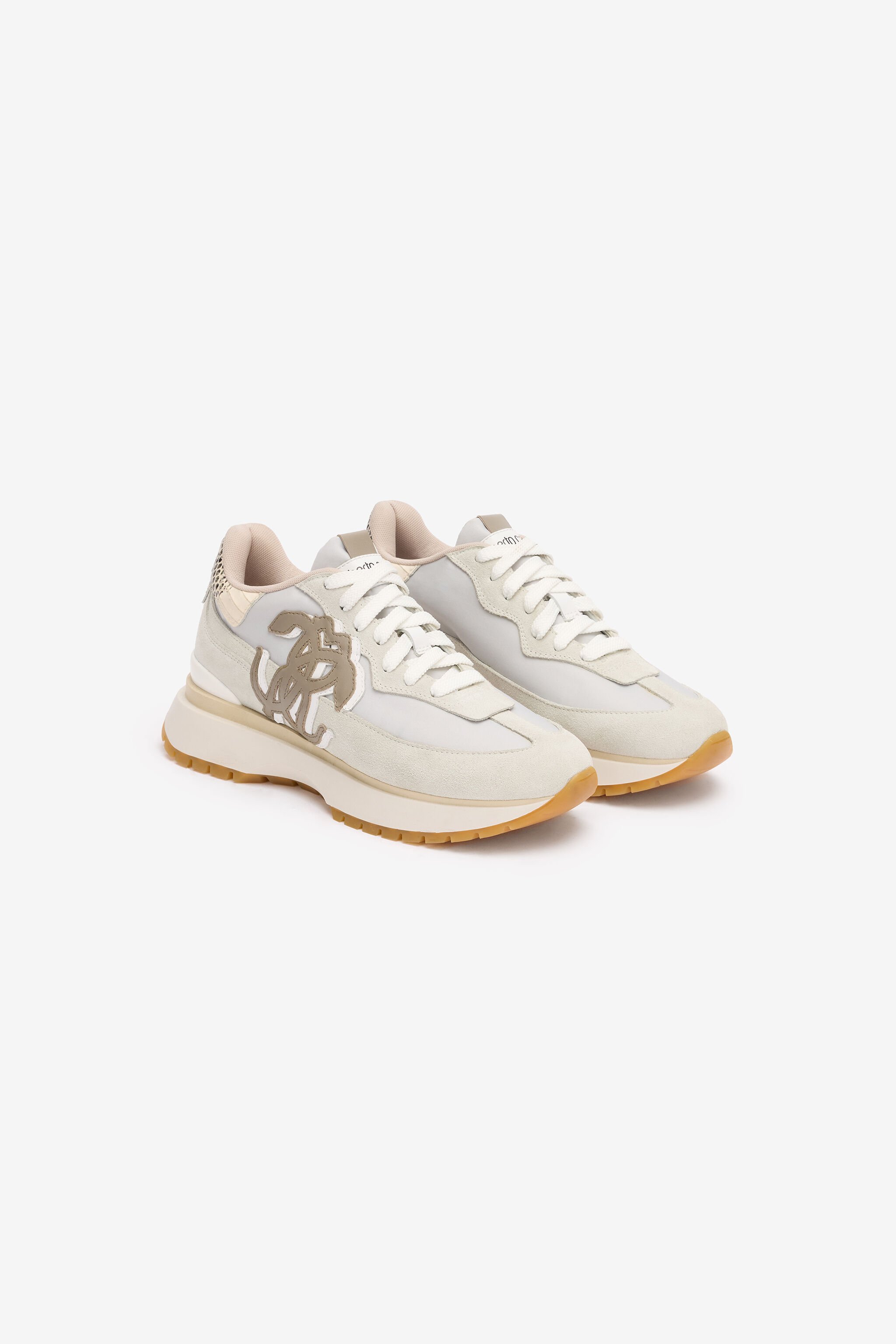 RC Sneakers Avec Dos Contrastant Et Monogramme Mirror Snake Blanc UKS032-PZM01