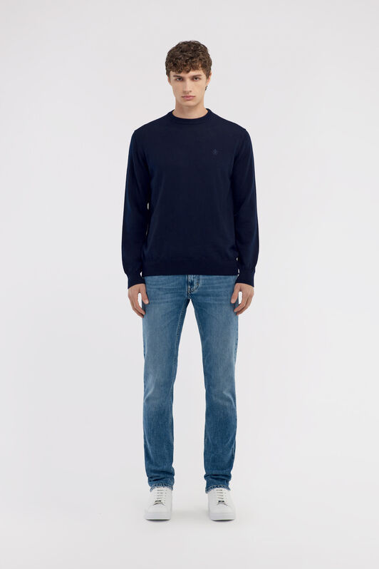 RC Crewneck sweater with RC Dark blue NOM01B-MQ030
