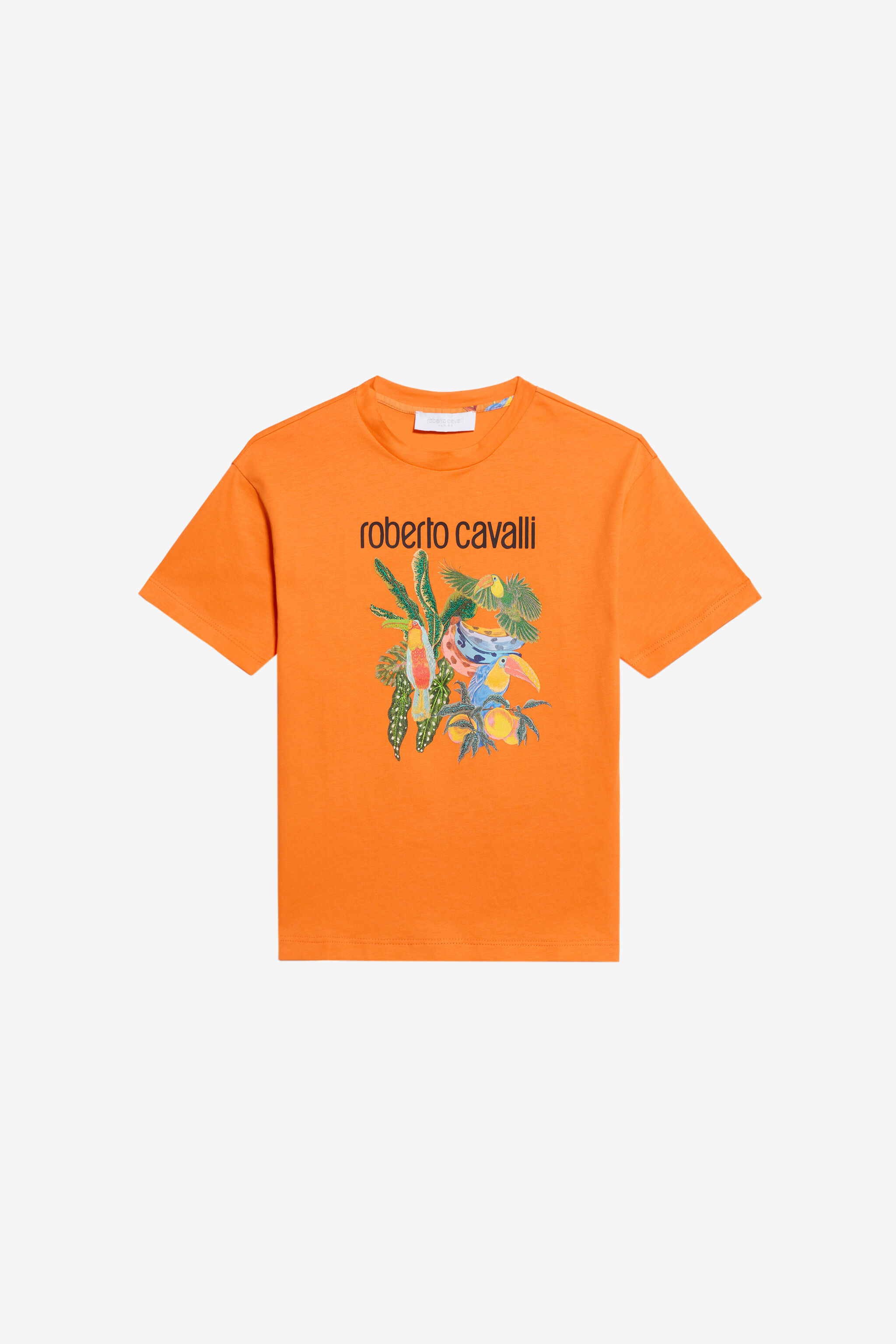 JU T-shirt mit Tropical-Print ORANGE B.OF PARDISE WJT62D-JD001