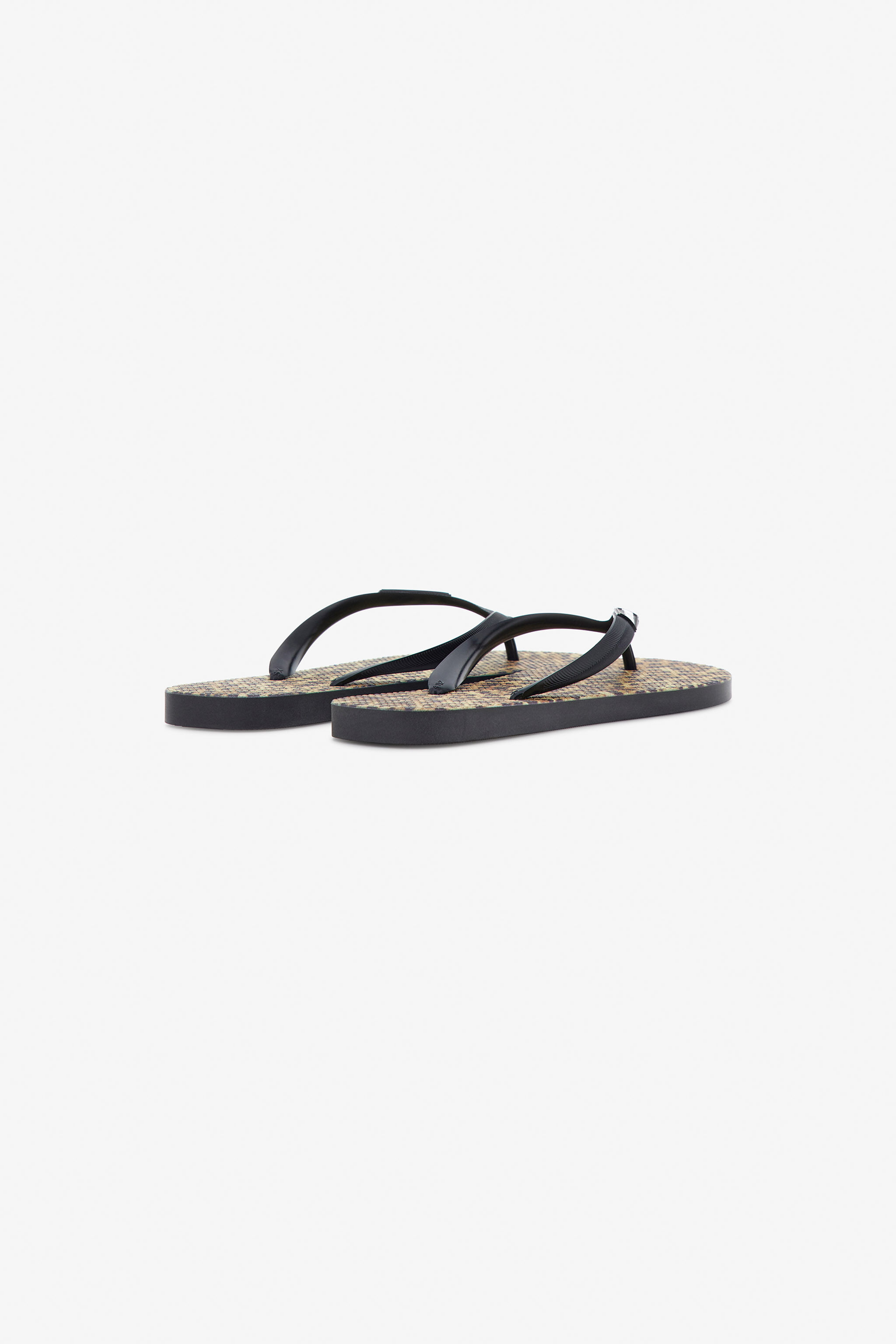 RC Infradito con Logo Marrone SRS062-ABL65