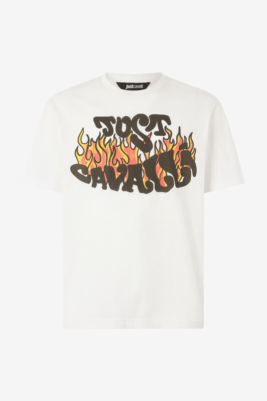 JC T-Shirt Mit Logo-Print Vorn Weiß UFT062-UF082