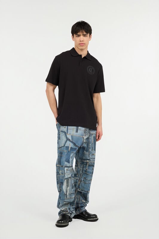 JC Polo With JC Monogram Embroidery JC Polo With JC Monogram Embroidery BLACK UFT020-UF040