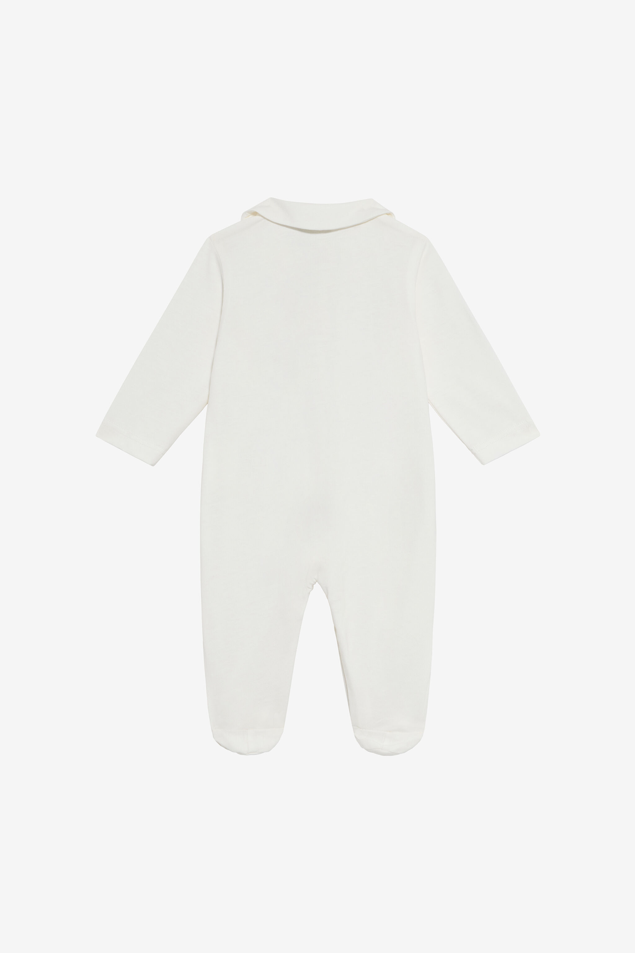 JU Milk White Hat, Bib, and Romper Set with Logo MILKY WHITE VJT811-JD001