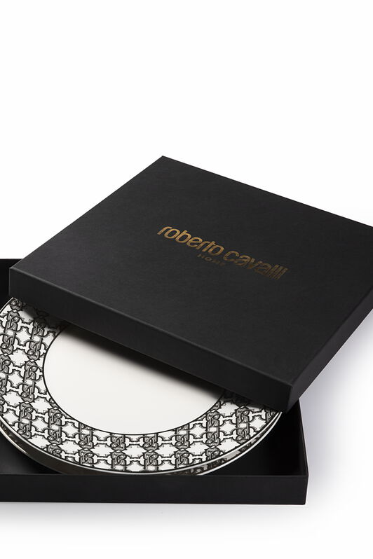 HO Monogram Black 2 Dinner Plates Set  RALA12-IA017