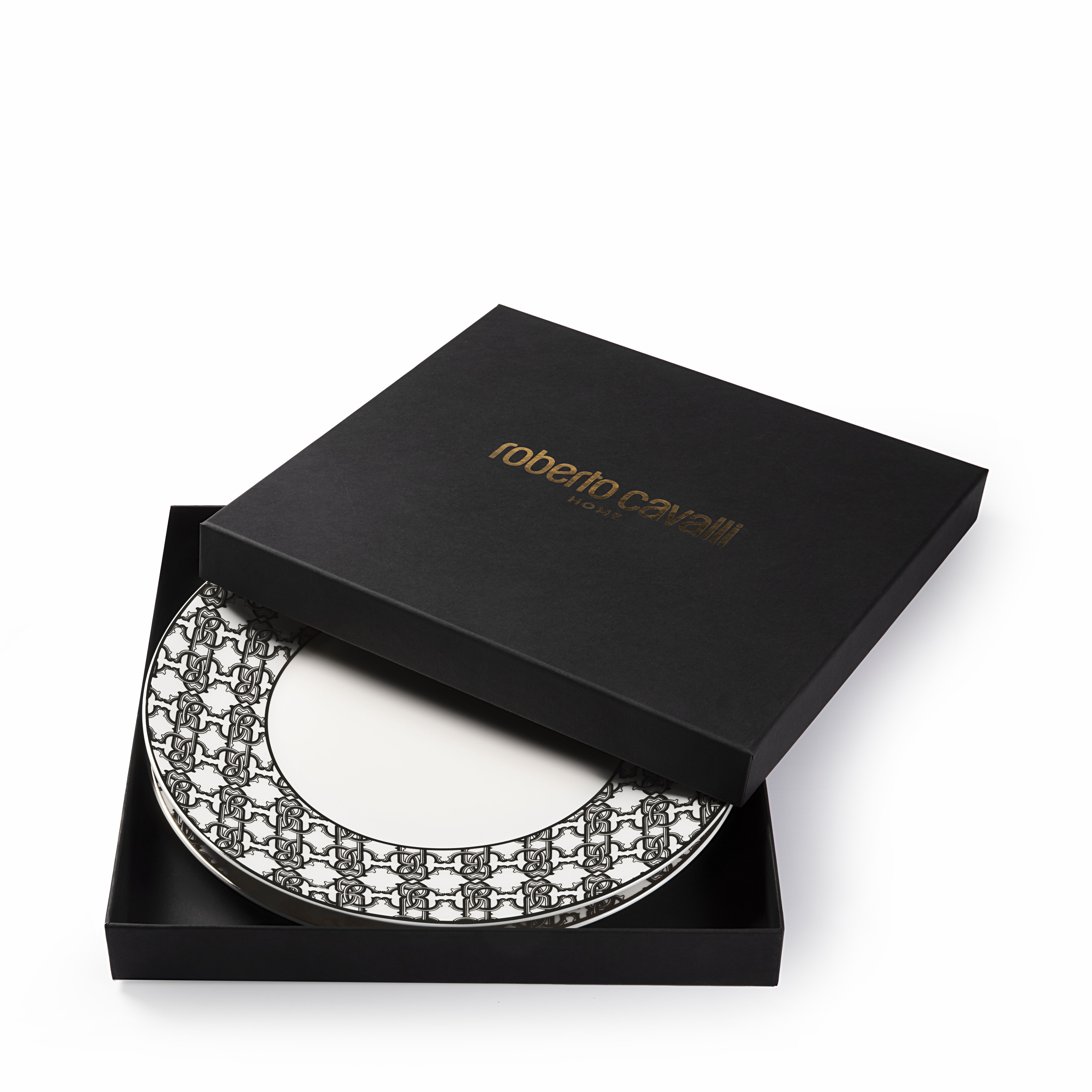 HO Monogram Black 2 Dinner Plates Set  RALA12-IA017