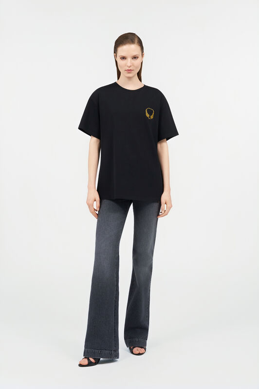 RC T-shirt in Cotone con Tigri RC T-shirt in Cotone con Tigri BLACK WQT62B-JD028