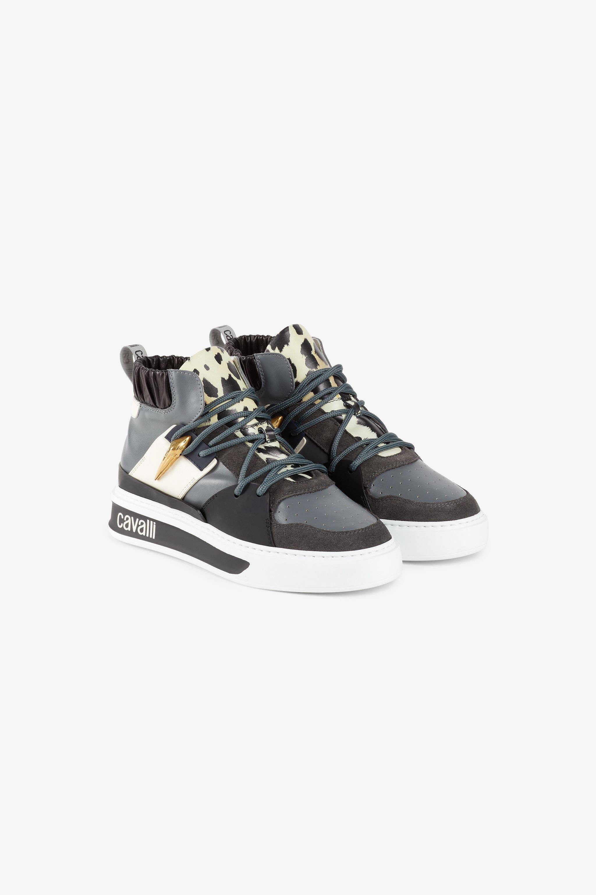 RC Tiger Tooth Panelled Hi-Top Sneakers ST.SICILY/MIX/ORO OKS015-PZA94