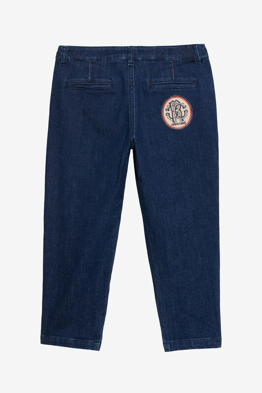 JU Medium Blue Capri Jeans in Stretch Denim MEDIUM BLUE VJJ22A-DS015