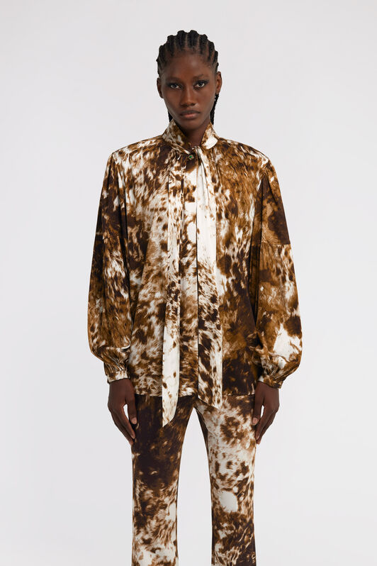 RC Appaloosa print Blouse Marrón TKT707-FQN08