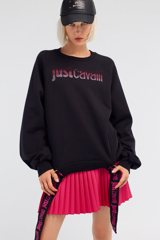 JC Just Cavalli Logo Sweatshirt Noir RKT886-RK392