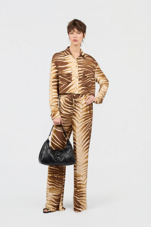 JC Natural Barb Print Trousers SABBIA WFT159-WF506