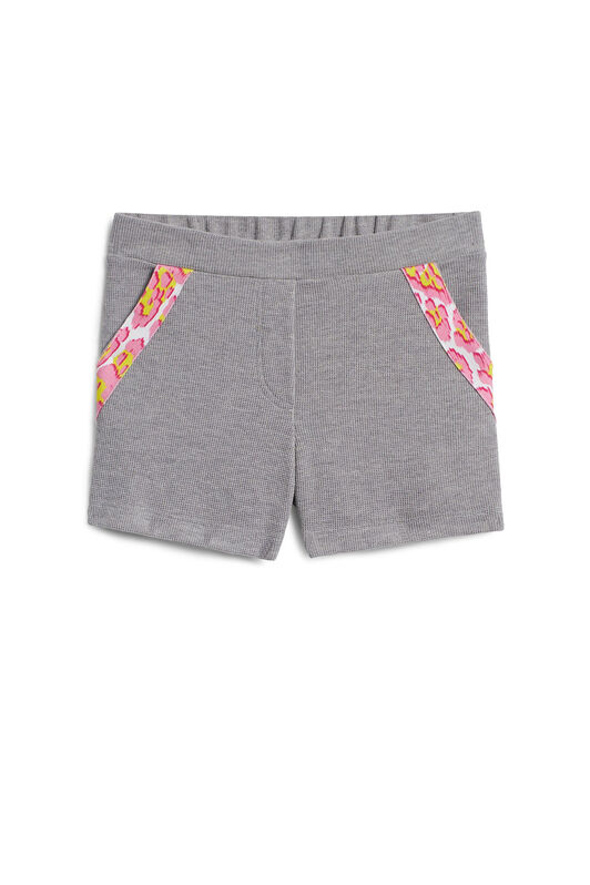 JU Short en jersey gris à imprimé GREY MELANGE IJT214-JD074