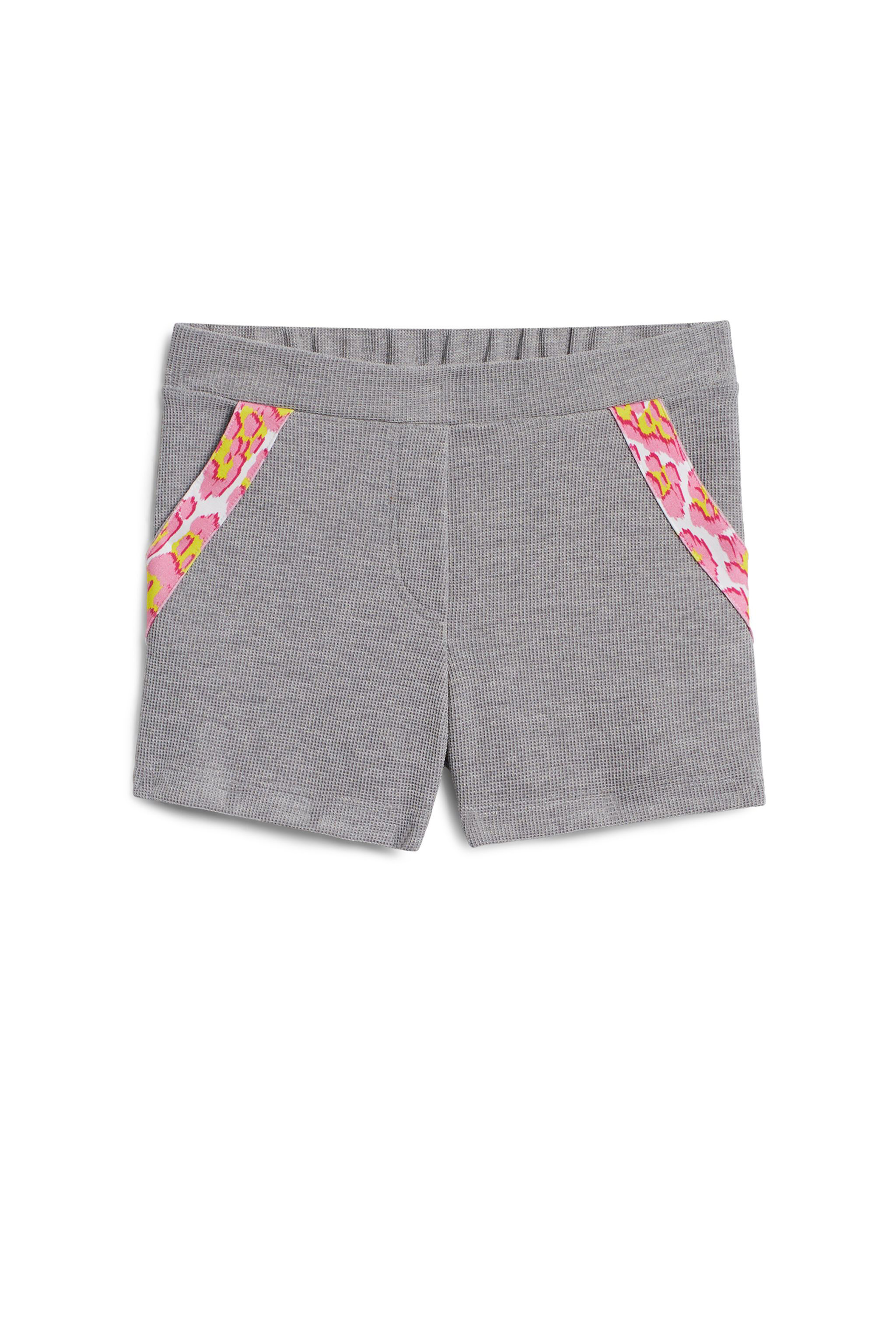 JU Short en jersey gris à imprimé GREY MELANGE IJT214-JD074