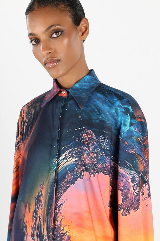 RC Itaca Print Dress Blue/Orange UWT160-3AN98