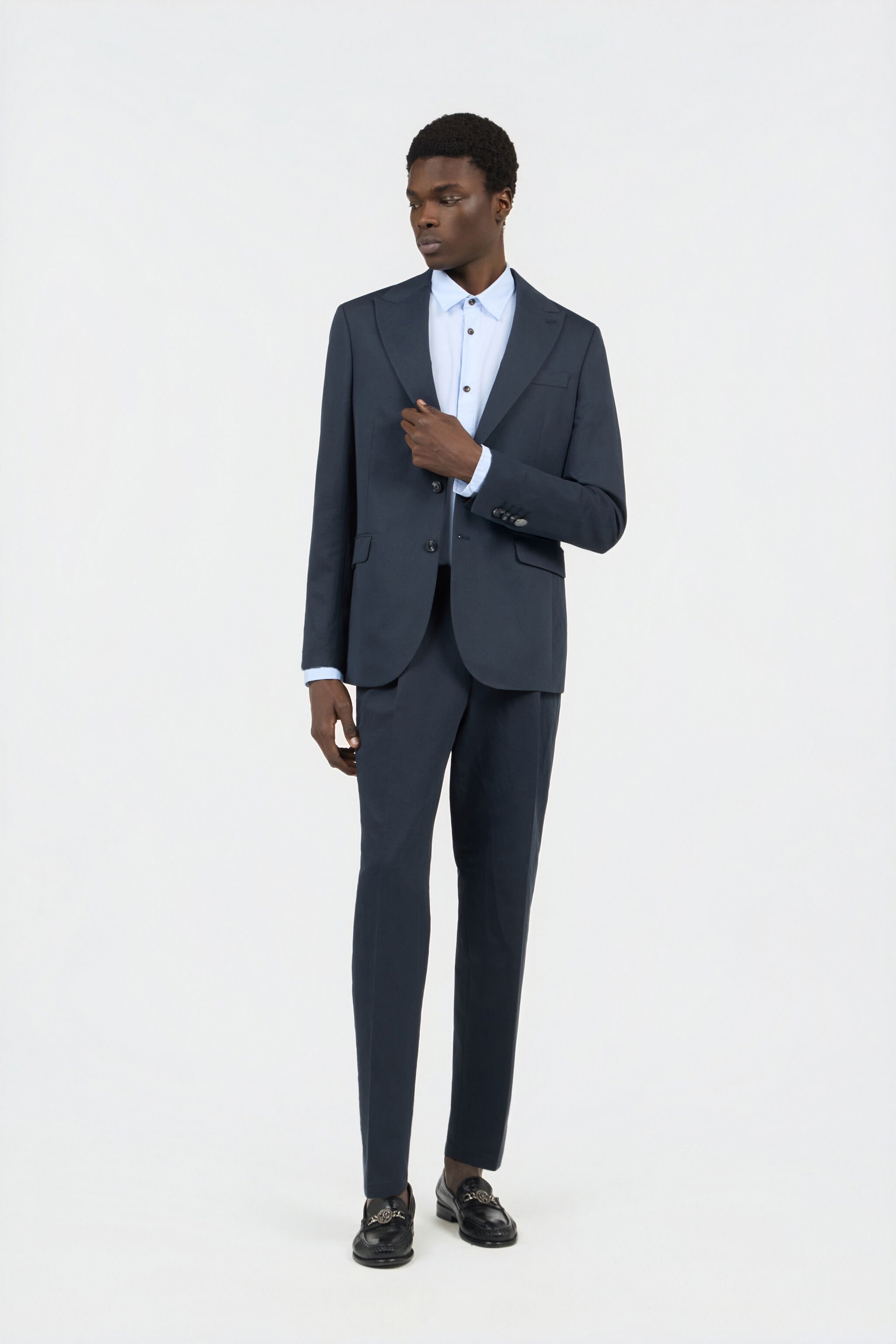 RC Blue Cotton and Linen Suit BLUE SOT40F-LG026