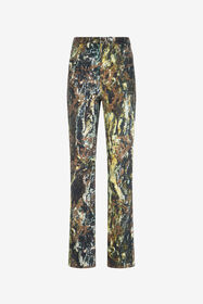 RC Pantalon Skinny À Imprimé Marble Vert foncé TWJ233-DAN35