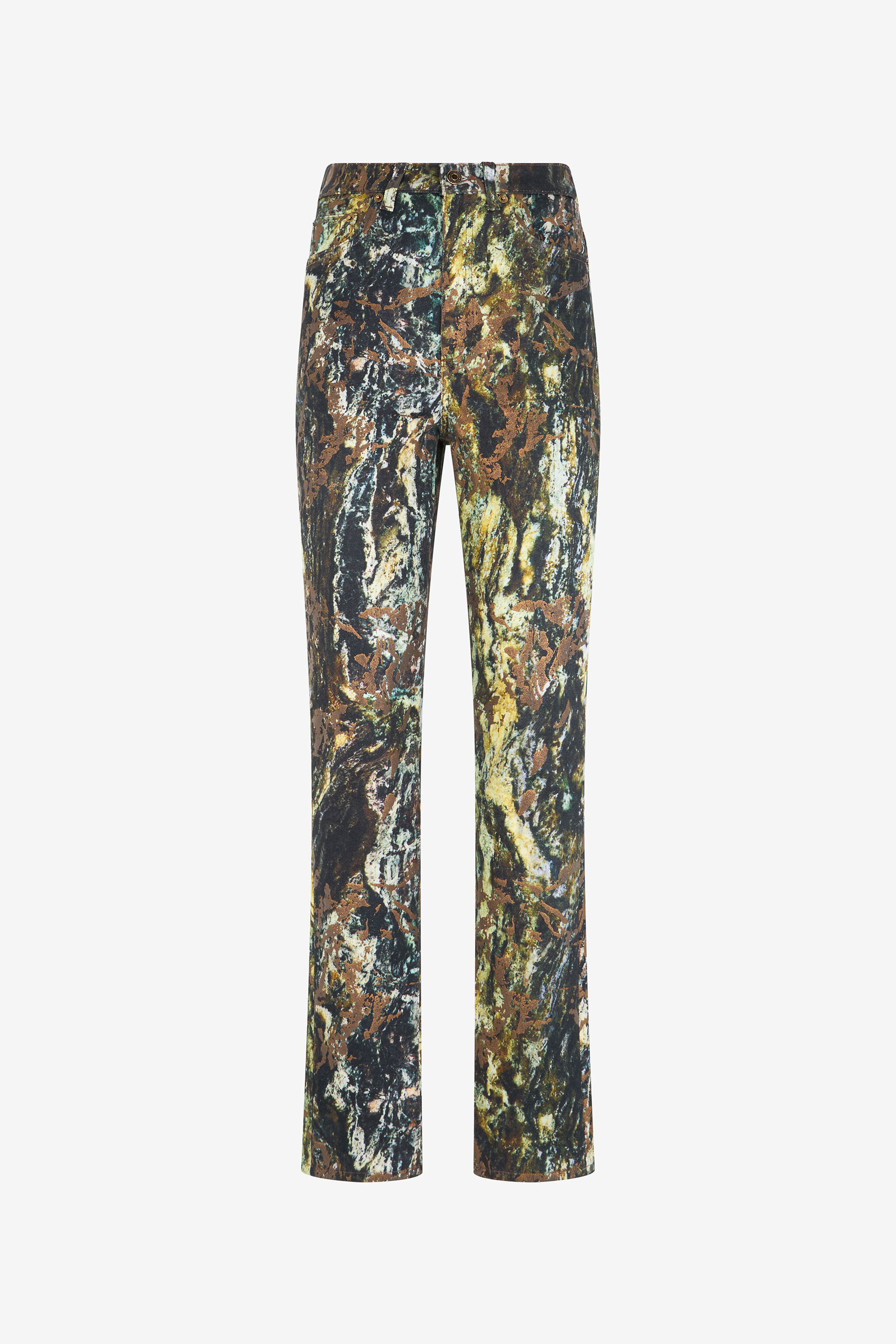 RC Skinny trousers with Marble print Dark green TWJ233-DAN35