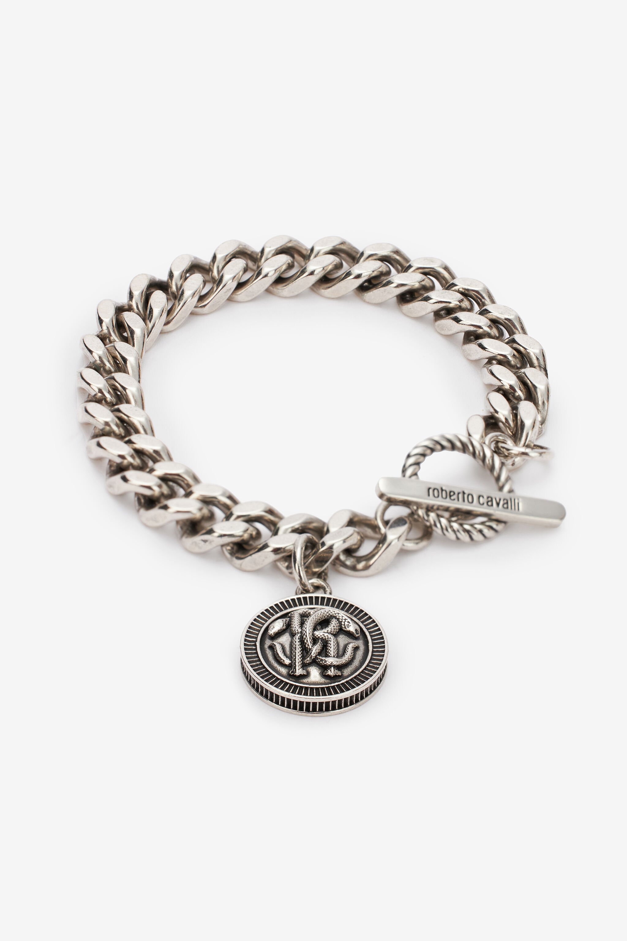 RC Bracciale A Catena Con Monogram Mirror Snake Argento TRG004-AM258