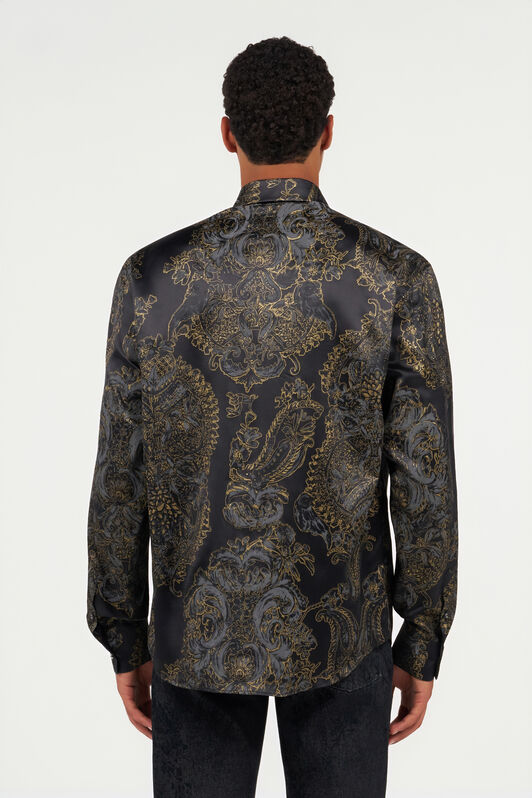 RC Ornamental Black Print Shirt BLACK WRT712-SZR36