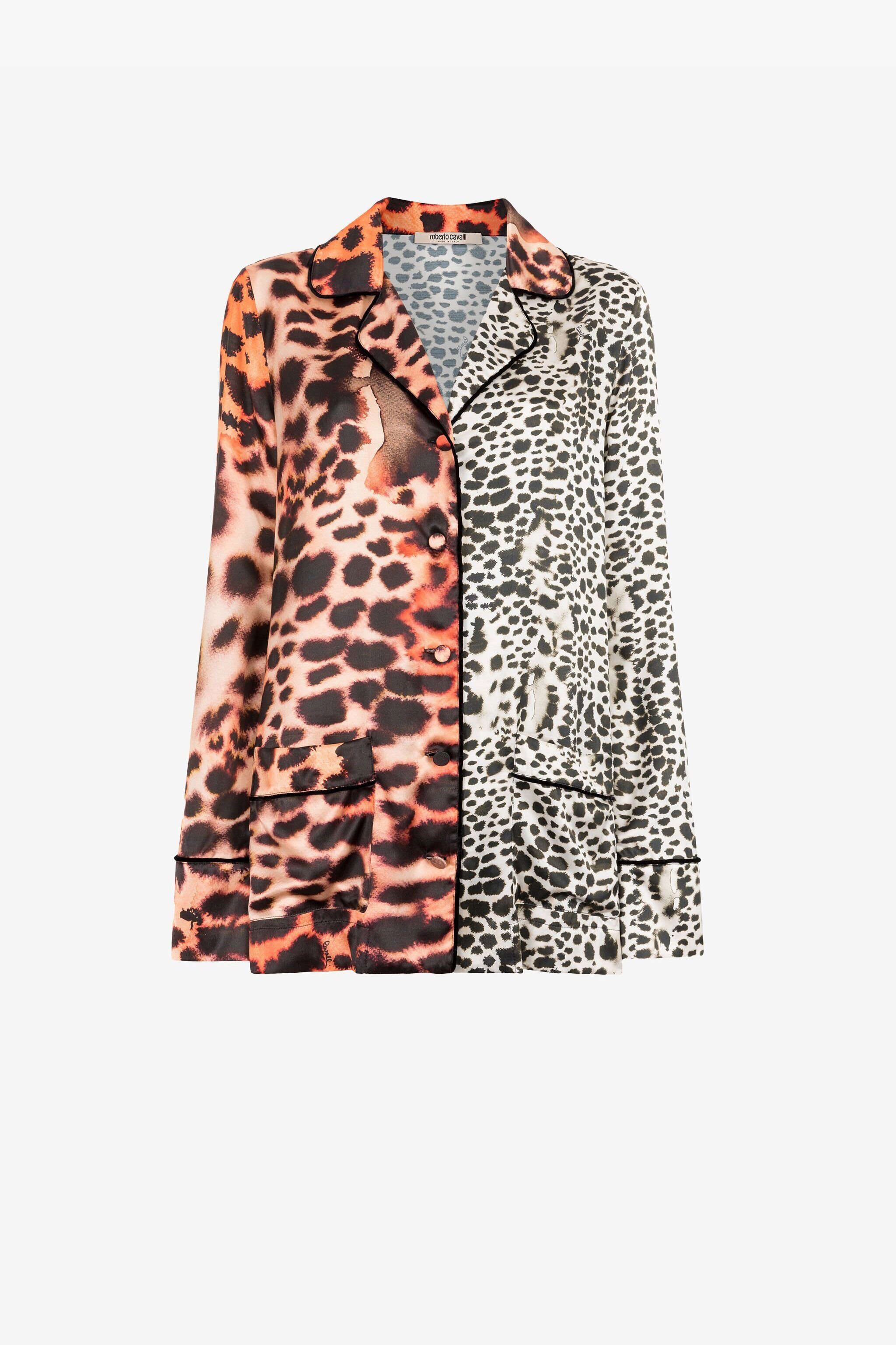 RC Murena Print Silk Blend Jacket Orange QKT422-SZF49