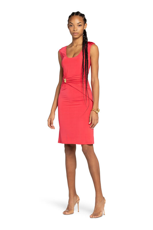 RC Ruched Dress Red FST101-JT003