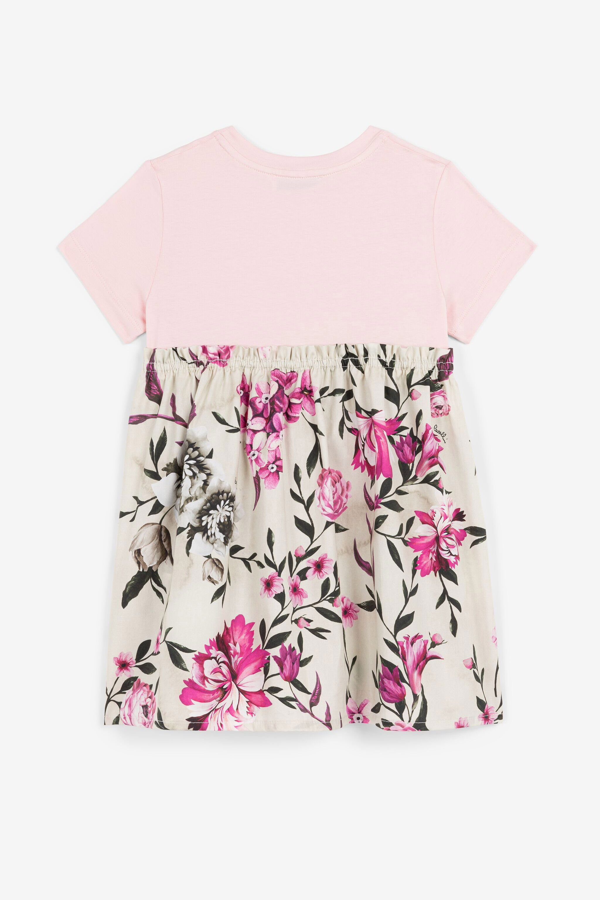 JU Vestido con logo y estampado Flower Rosa OJT166-ISA2J