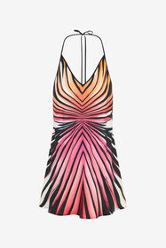 RC Minikleid Aus Seide Mit Ray Of Paradise-Print CORAL XKT101-4QM33