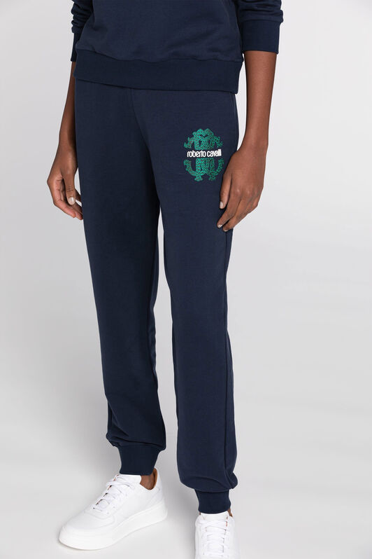 RC RC Monogram-Print Cotton Sweatpants RC RC Monogram-Print Cotton Sweatpants Dark blue JST23C-CF050
