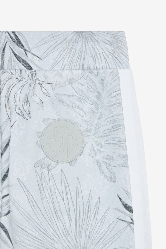 JU Grey Track Pants with Foliage Print GREY VJT20I-5OP31