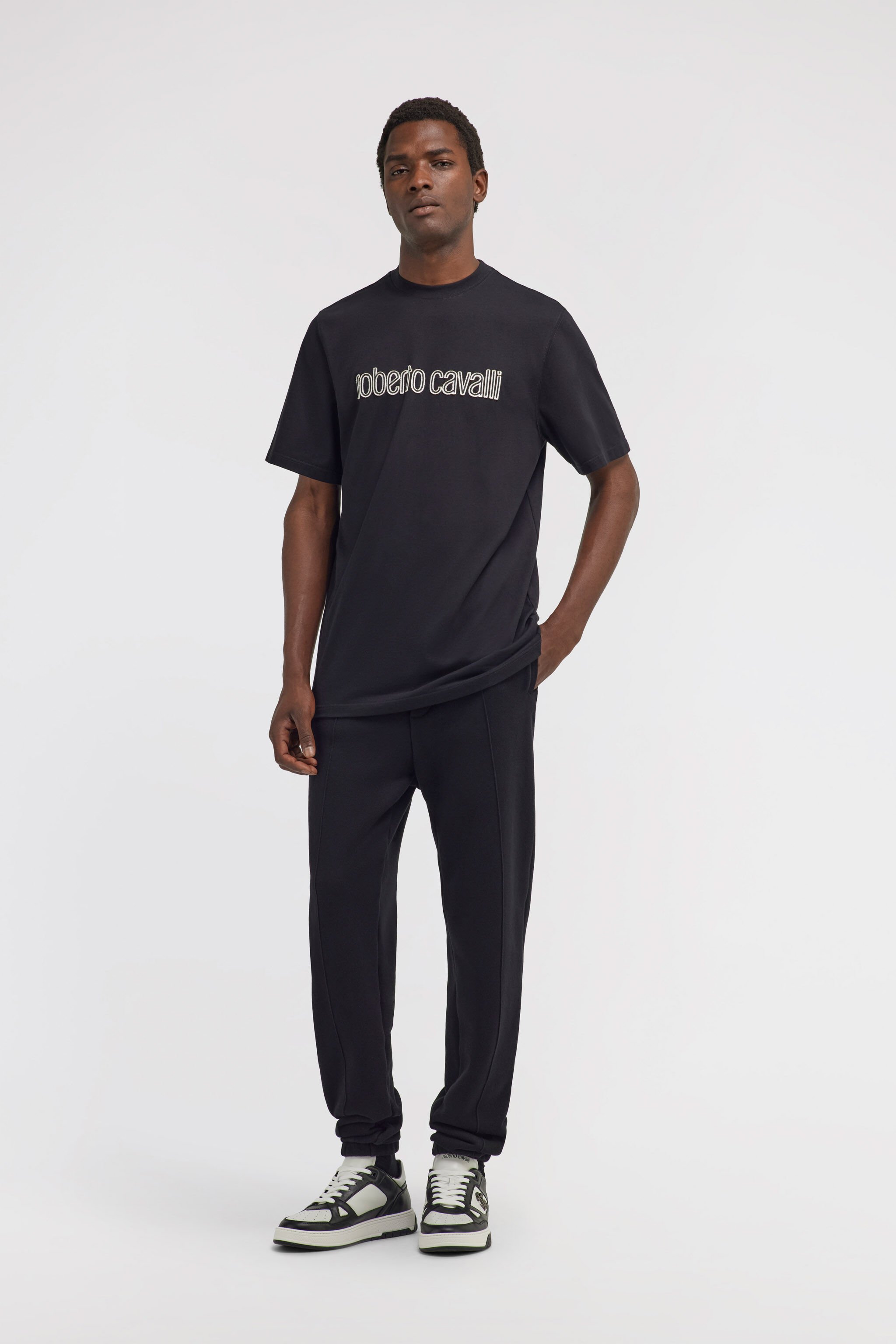 RC Roberto Cavalli Logo T-Shirt Black TRT61B-JD060