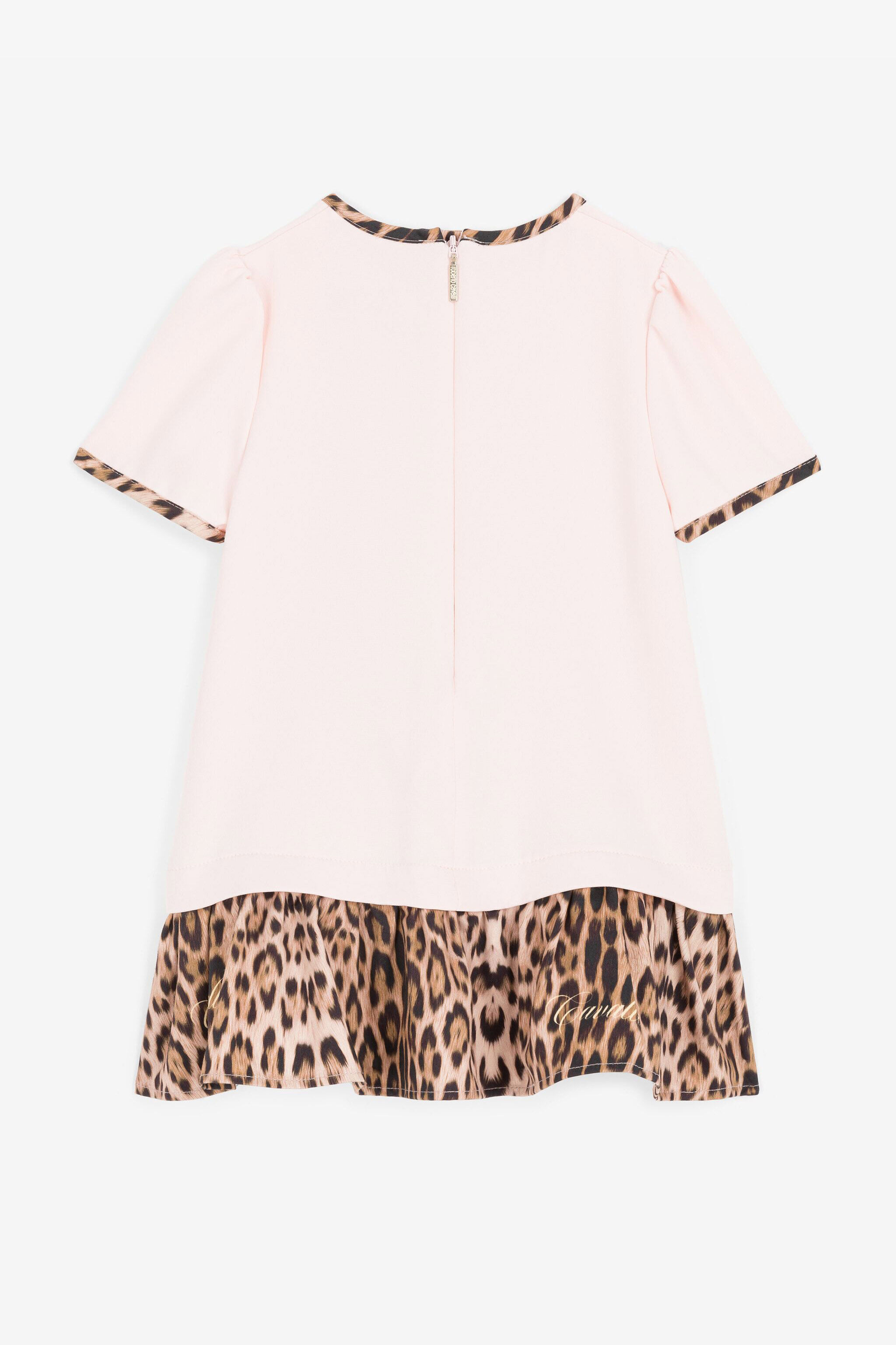 JU RC Monogram And Leopard-Print Dress Pink RJT110-RJ005
