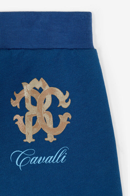 JU RC Monogram-Print Cotton Shorts JU RC Monogram-Print Cotton Shorts Blue RJT208-CF050