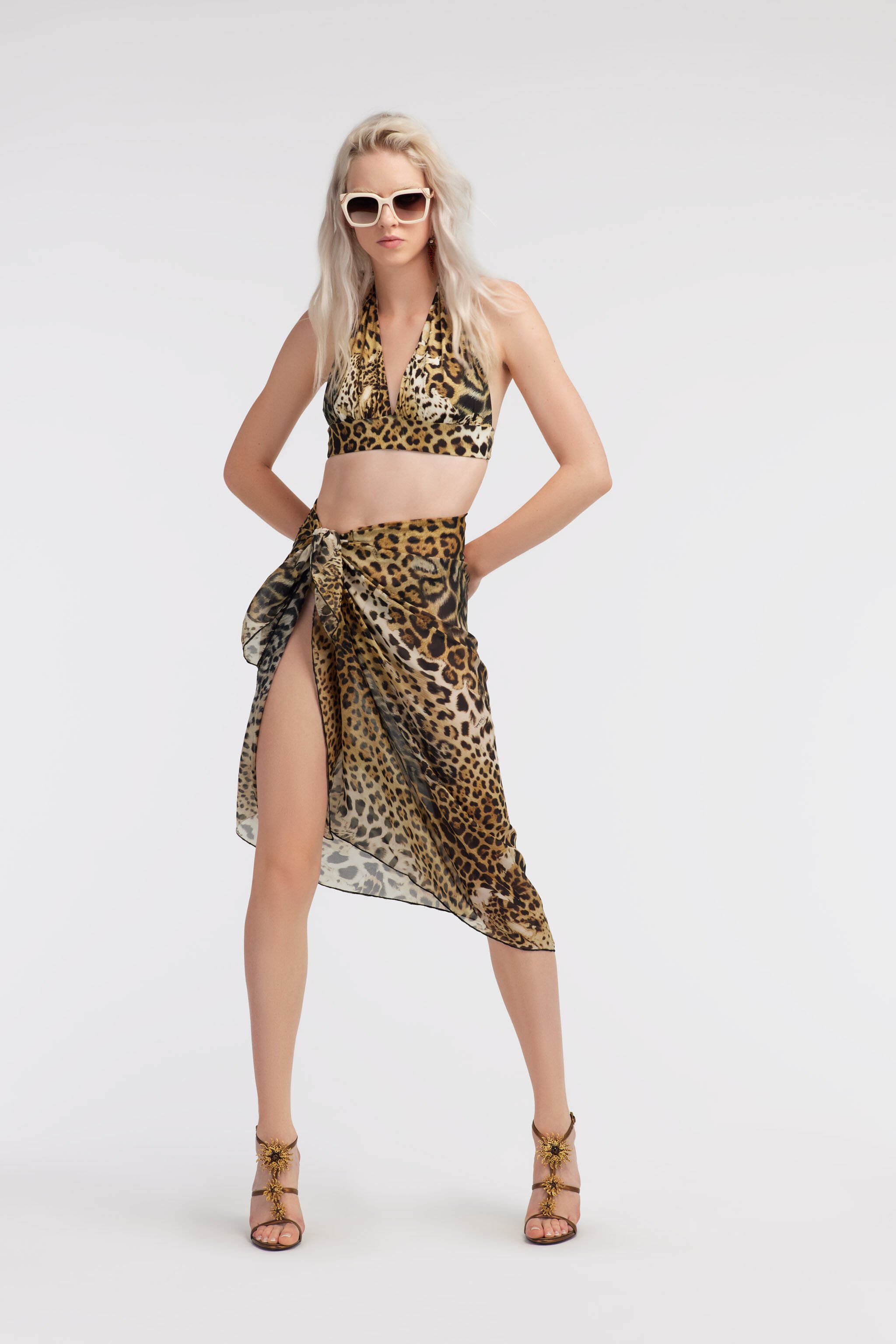 RC Triangle bikini with Jaguar Skin Hellbraun SYW036-LNG34