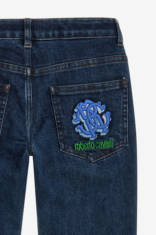 JU Jeans con logo Blu scuro SJJ208-DS015