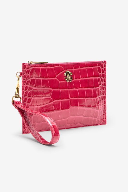 RC Flat Pouch in Crocodile-Effect Fuchsia VKA005-PZ975