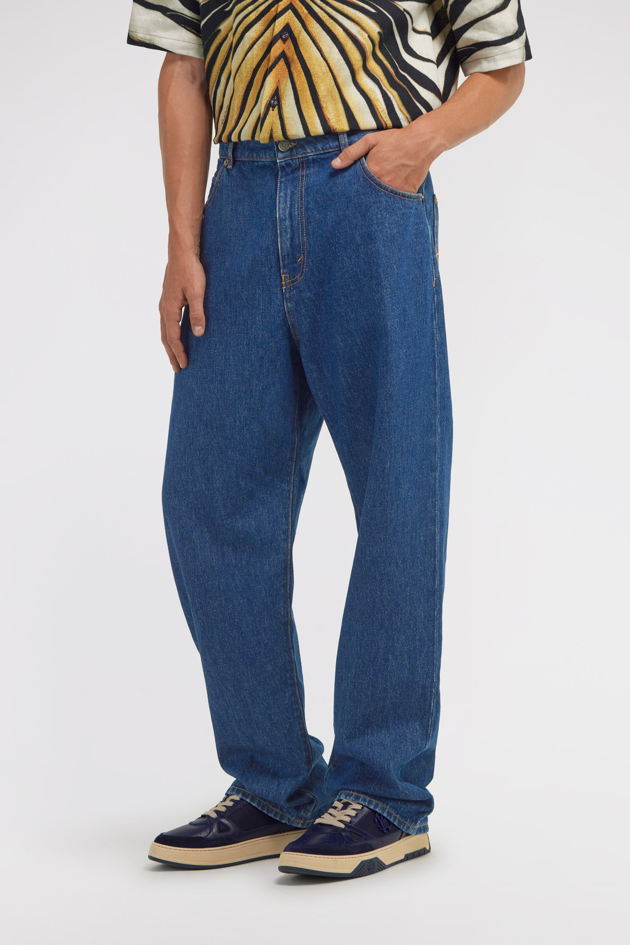 RC Wide leg Jeans Dunkelblau TRJ211-VT001