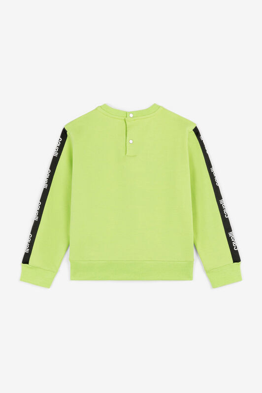 JU Felpa con bande logate VERDE FLUO OJT947-ISA2J