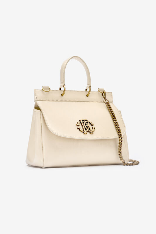 RC Woman Leather Top Handle Bag Avorio OOB00A-PZ015