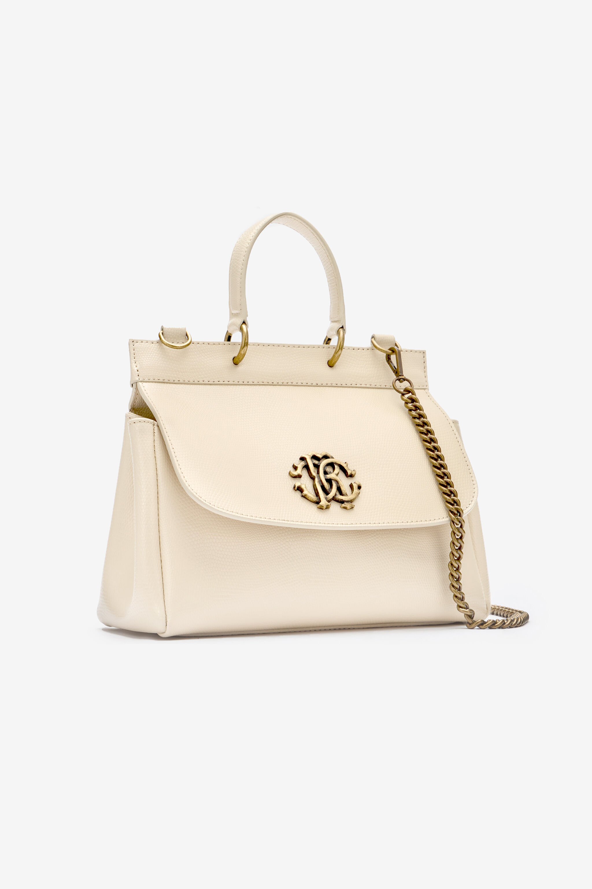 RC Woman Leather Top Handle Bag Avorio OOB00A-PZ015
