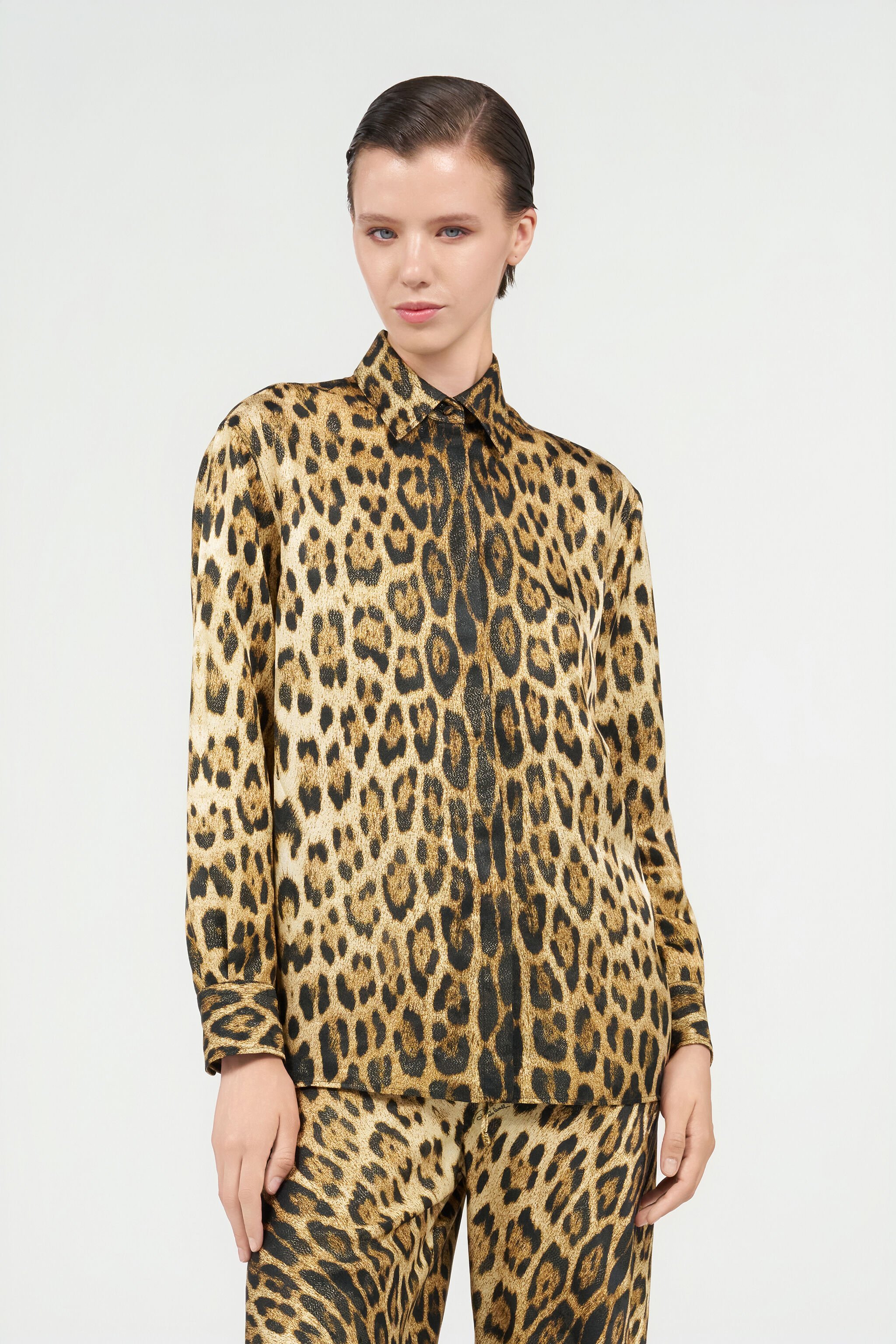 RC Silk Shirt with Jaguar Print RC Silk Shirt with Jaguar Print NATURAL WQT704-9HQ71