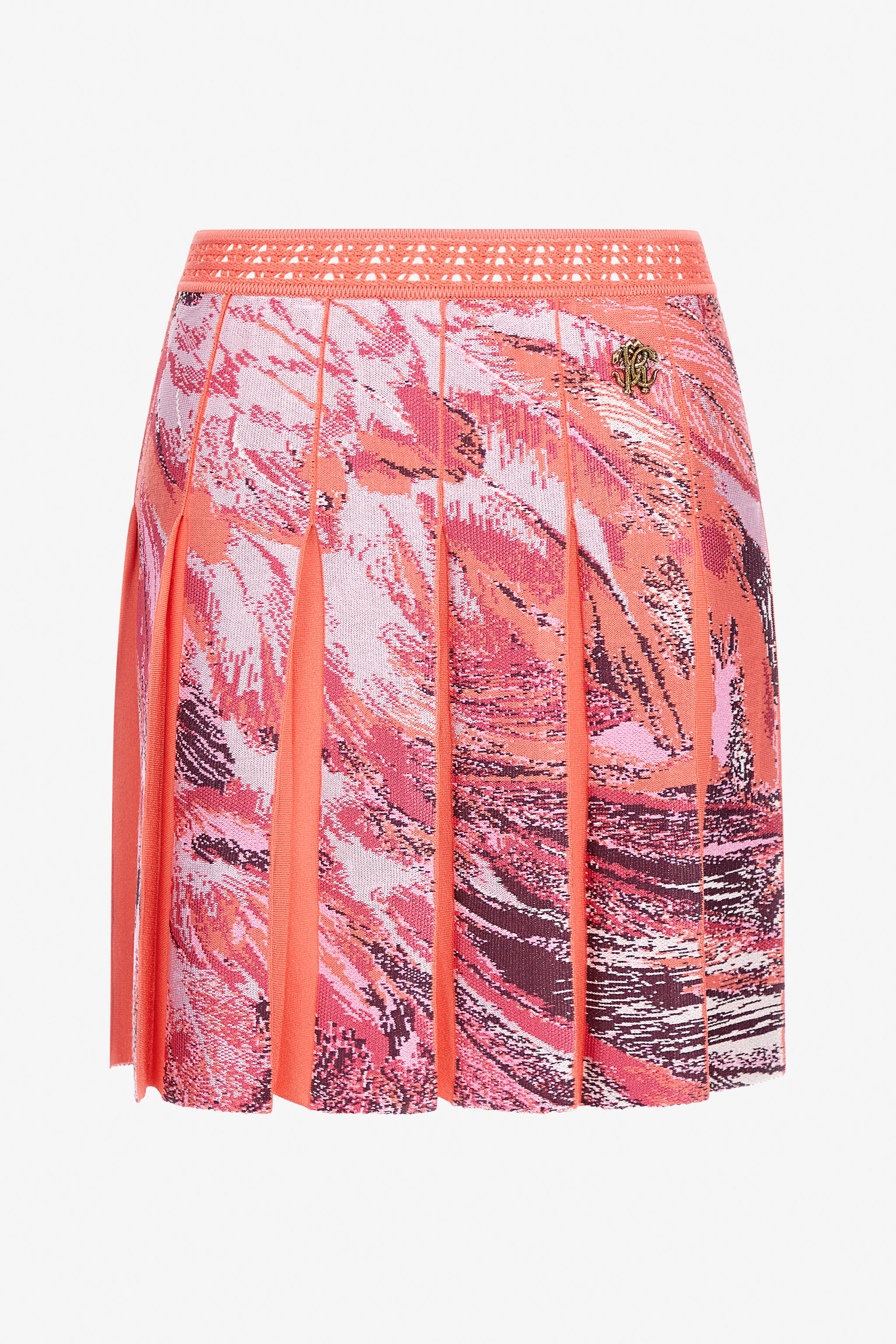 RC Plumage print knitwear skirt Fucsia SWM300-MI150